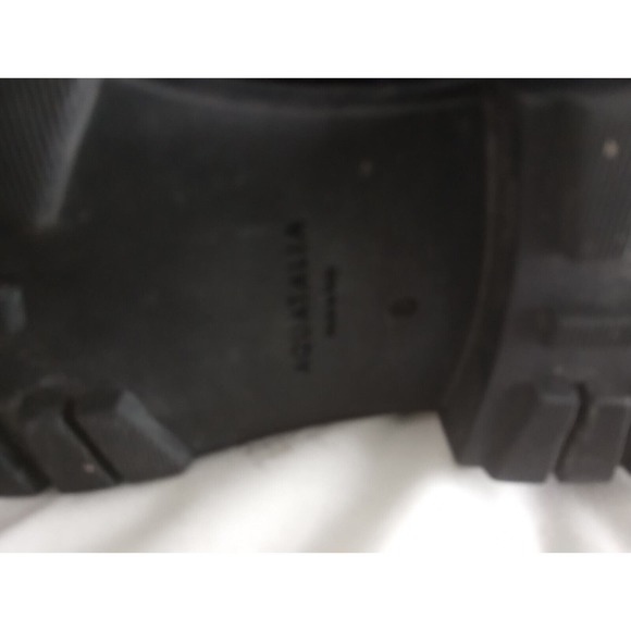 Aquatalia Women BLACK SUEDE Fur Sherling ?Vikki Lace Up Combat Boots Size 8 - Picture 6 of 10